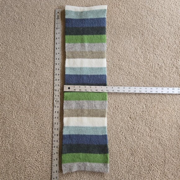 Accessories - NWOT Striped Green Blue Grey Scarf